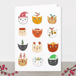 Funny Cat Christmas Holiday Card