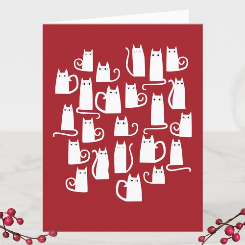 Funny Cat Christmas Holiday Card
