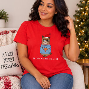 Funny Cat Christmas Holiday T-Shirt