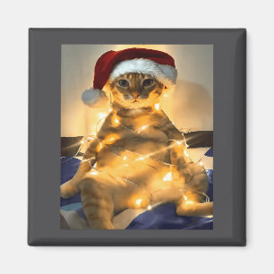 Funny Cat Christmas Meme Shirt Cute Holiday Meme C Magnet