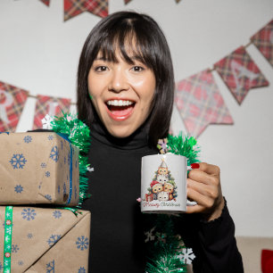 Funny Cat Christmas Tree Coffee Mug