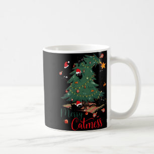 Funny Cat Christmas Tree Merry Catmess Cat Lover K Coffee Mug