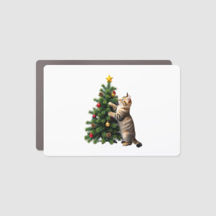Funny Cat Christmas Tree Xmas Gifts Men Women Kids Car Magnet