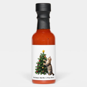 Funny Cat Christmas Tree Xmas Gifts Men Women Kids Hot Sauces