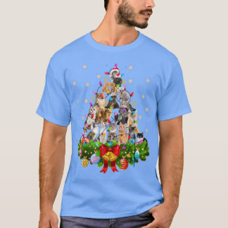 Funny Cat Christmas Tree Xmas Gifts T-Shirt