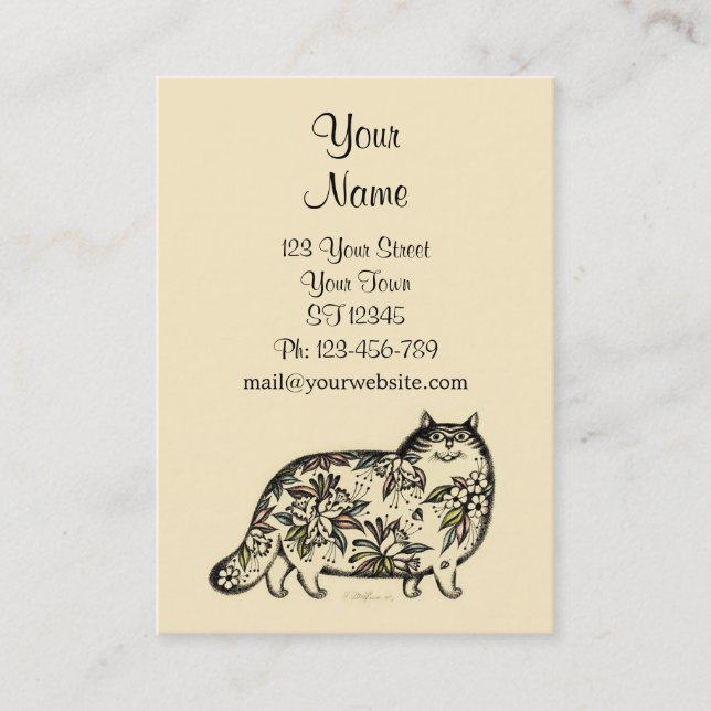 Funny Cat Chubby Card (Front)