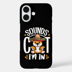 Funny Cat Cinco De Mayo Gift Sombrero Tacos Lover iPhone 16 Case