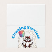 Funny Cat Cleaning with Colorful Feather Brusht (Outside Unfolded)