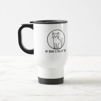 Funny Cat Coffee Mug - My Brain Is Full Of Tabs 