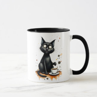 Funny Cat Coffee Mug – Quirky Coffee Lover Gift