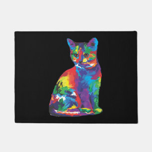 Funny Cat colors Doormat