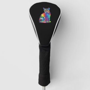 Funny Cat colors Golf Head Cover