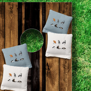 Funny Cat Commands Illustrated Training Chart Cornhole Bags