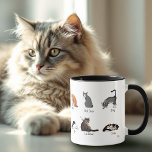 Funny Cat Commands Illustrated Training Chart Mug<br><div class="desc">A humorous illustrated take on “training” cats, this Cat Commands design features six expressive felines demonstrating classic commands like Fetch, Roll Over, Stay, Sit, Lie Down, and Come… all interpreted the cat way by ignoring them and doing their own thing. Hand-drawn with playful linework and natural cat colors, this artwork...</div>