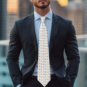 Funny Cat Commands Illustrated Training Chart Neck Tie