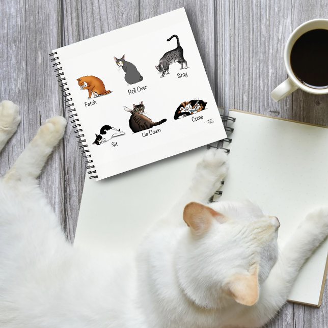 Funny Cat Commands Illustrated Training Chart Notebook (Creator Uploaded)