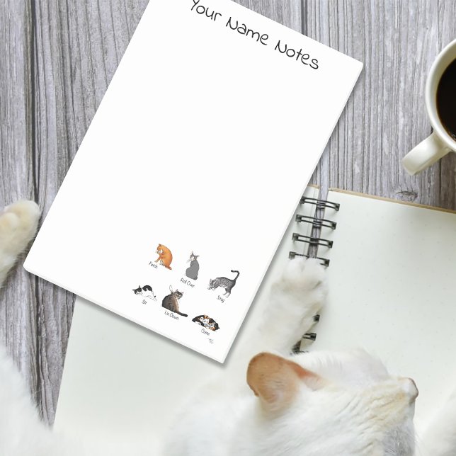 Funny Cat Commands Illustrated Training Chart Post-it Notes (Creator Uploaded)