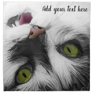 Funny Cat cool customizable Cloth Napkin