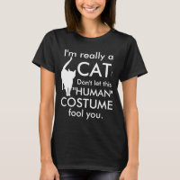 Funny Cat Costume, Halloween Women's T-Shirt