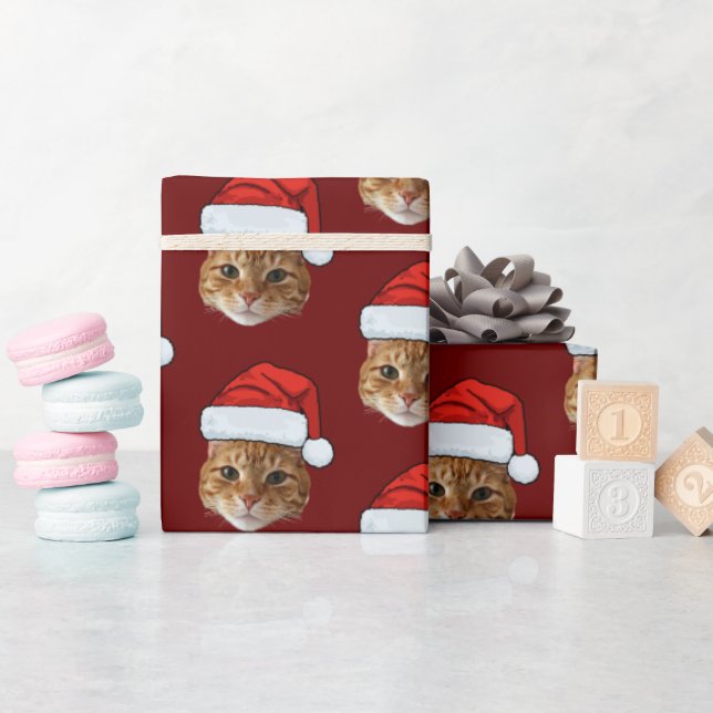 4 X Red Eco Christmas Wrapping Paper Sheets - 100% Recycled