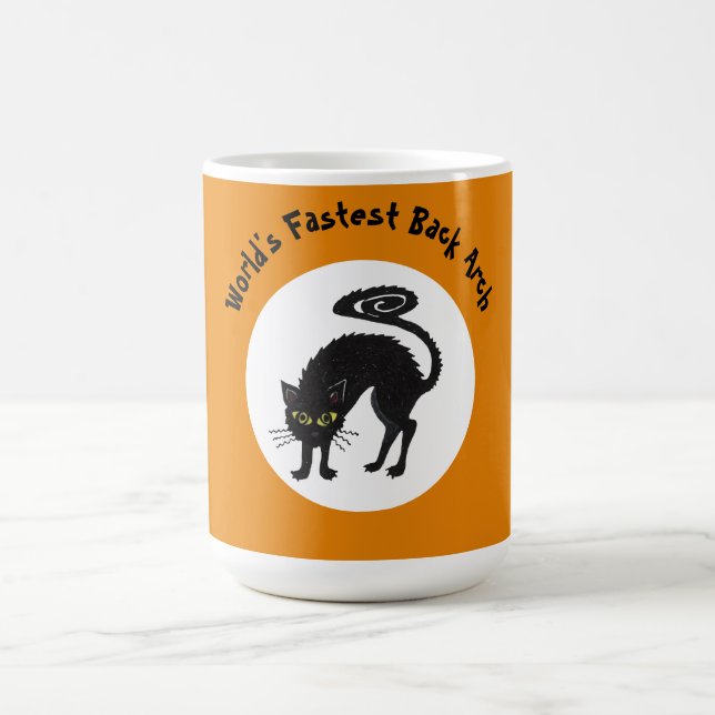 Funny Cat,Cute Cat,World's Fastest Back Arch Mug (Center)