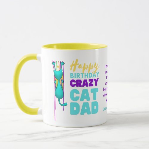 Funny CAT DAD Birthday From The WIFE To HUSBAND Mug