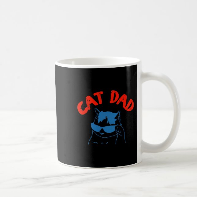 Funny Cat Dad Club 2 Sided Life Is Better With Cat Coffee Mug (Right)