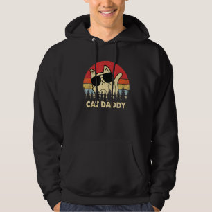 Funny Cat Daddy Vintage Eighties Style Cat Retro D Hoodie