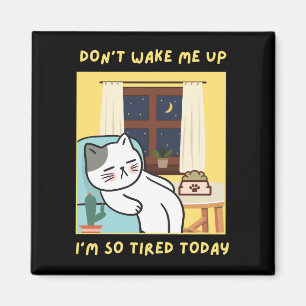 funny cat design for kids- trendy design for fun magnet