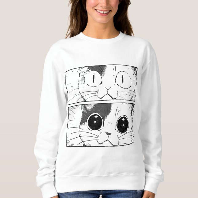 Funny Cat Design Sweatshirt (Front)