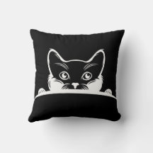 “Funny Cat Design” Throw Pillow