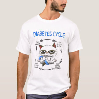 Funny Cat - Diabetes Cycle T-Shirt