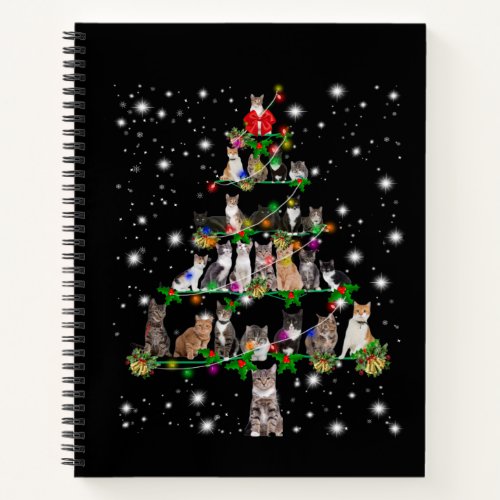 Funny Cat Dog Christmas Tree Ornaments Decor Notebook