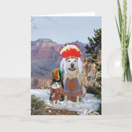 Funny Cat  DogLab Chiefs Birthday Card