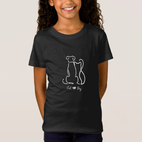 funny cat dog T_shirt 