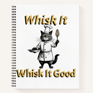 Funny Cat Dressed as a Chef Recipe Notebook