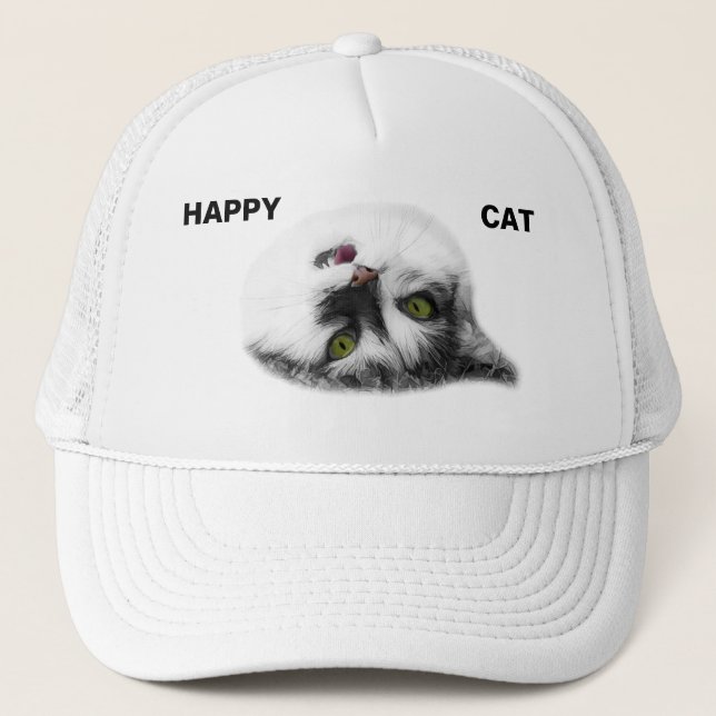 Funny Cat elegant customizable Trucker Hat (Front)