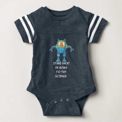 Funny Cat Engineering Scientist Robot Science Baby Bodysuit