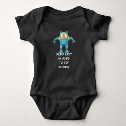 Funny Cat Engineering Scientist Robot Science Baby Bodysuit