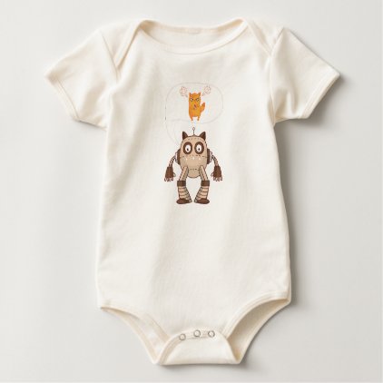 Funny Cat Engineering Scientist Robot Science Baby Bodysuit