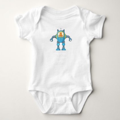 Funny Cat Engineering Scientist Robot Science Baby Bodysuit