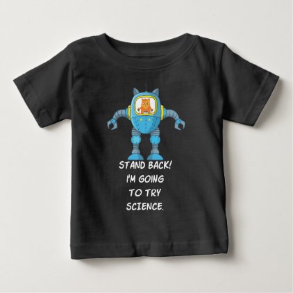 Funny Cat Engineering Scientist Robot Science Baby T-Shirt