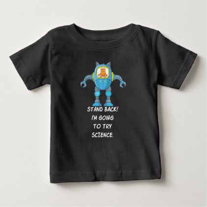 Funny Cat Engineering Scientist Robot Science Baby T-Shirt