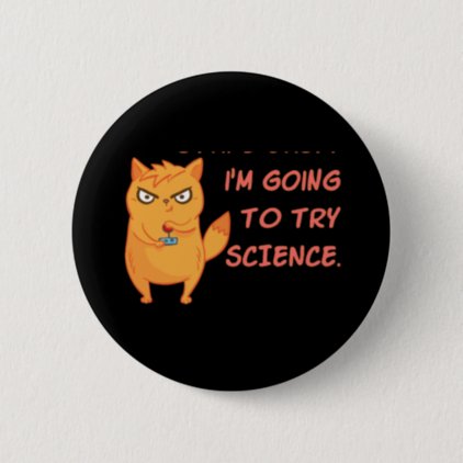 Funny Cat Engineering Scientist Robot Science Button