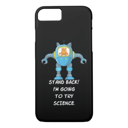 Funny Cat Engineering Scientist Robot Science iPhone 8/7 Case