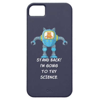 Funny Cat Engineering Scientist Robot Science iPhone SE/5/5s Case