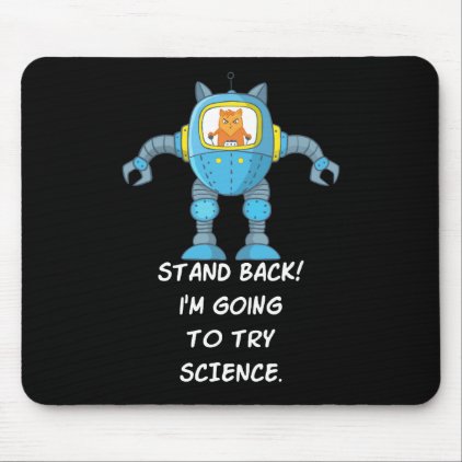 Funny Cat Engineering Scientist Robot Science Mouse Pad