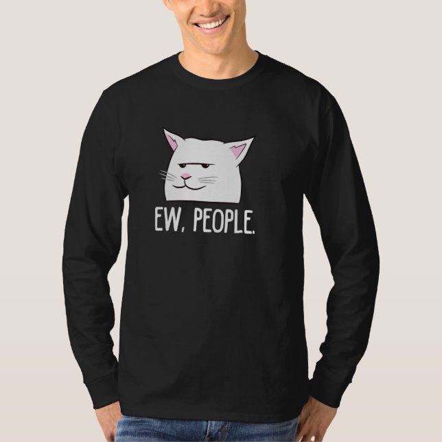 Funny Cat Ew People Love Cats Pullover (Front)