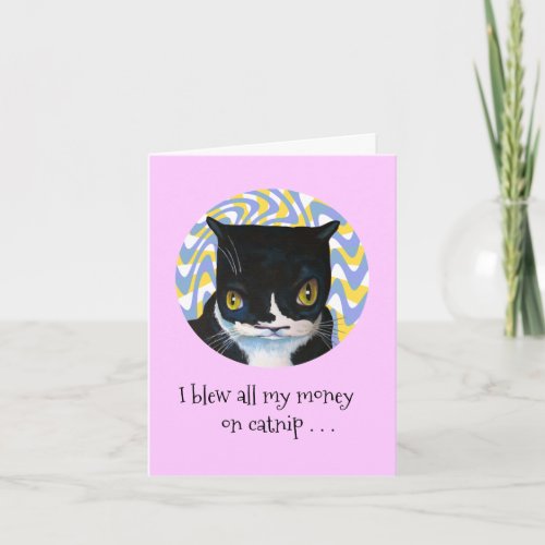 Funny Cat Excuse Card