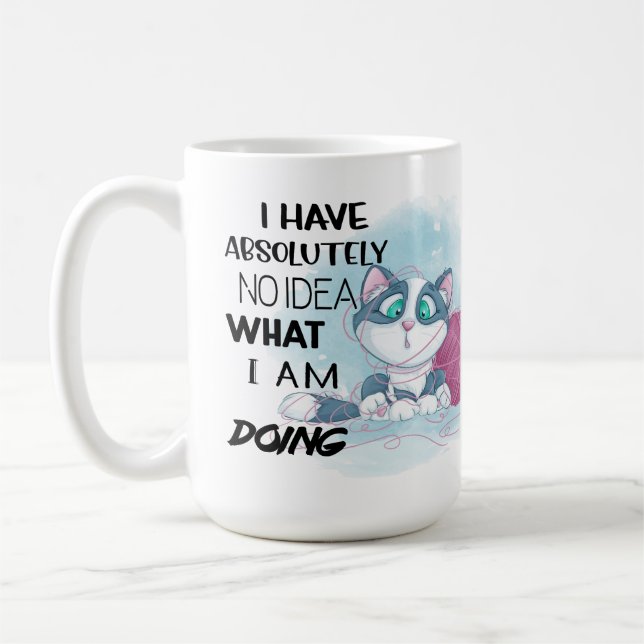 Funny Cat Expressions Hilarious Quote   Coffee Mug (Left)